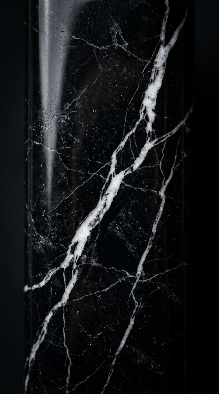 Black marble, high-contrast printed plate